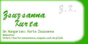 zsuzsanna kurta business card